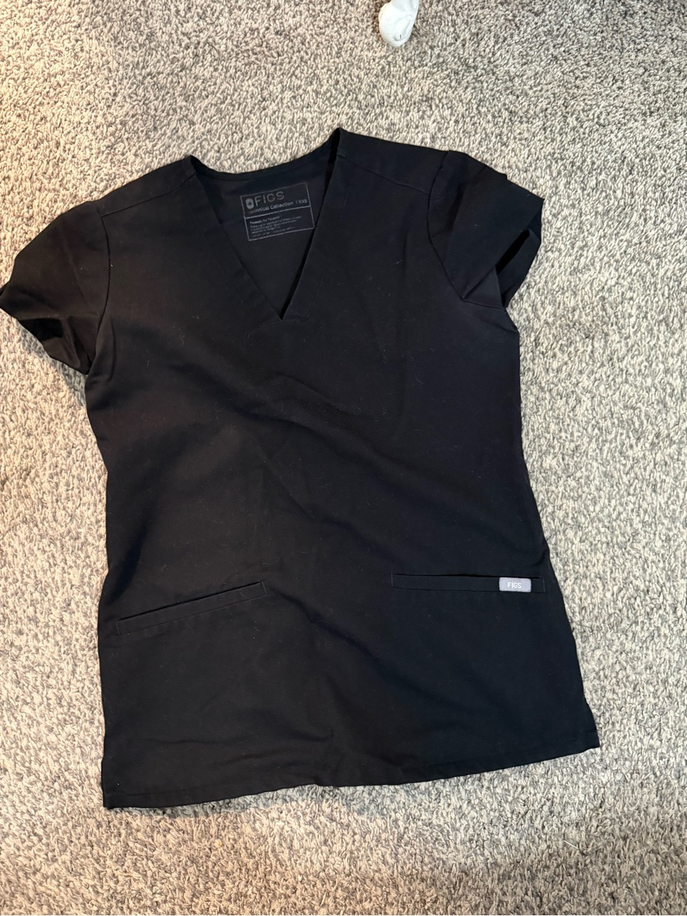 FIGS Women's Black Scrub Top